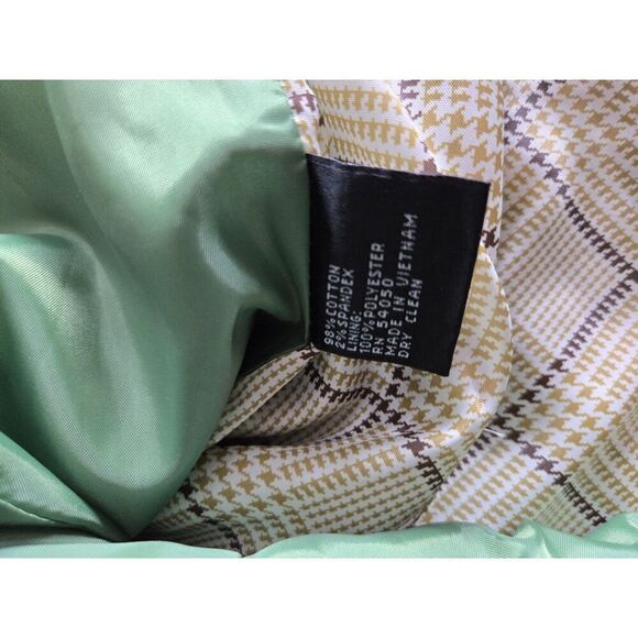 Nine West Women's Green Belted Button Jacket Size 10 - Picture 4 of 6
